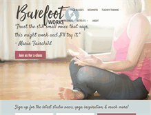 Tablet Screenshot of barefootworks.com